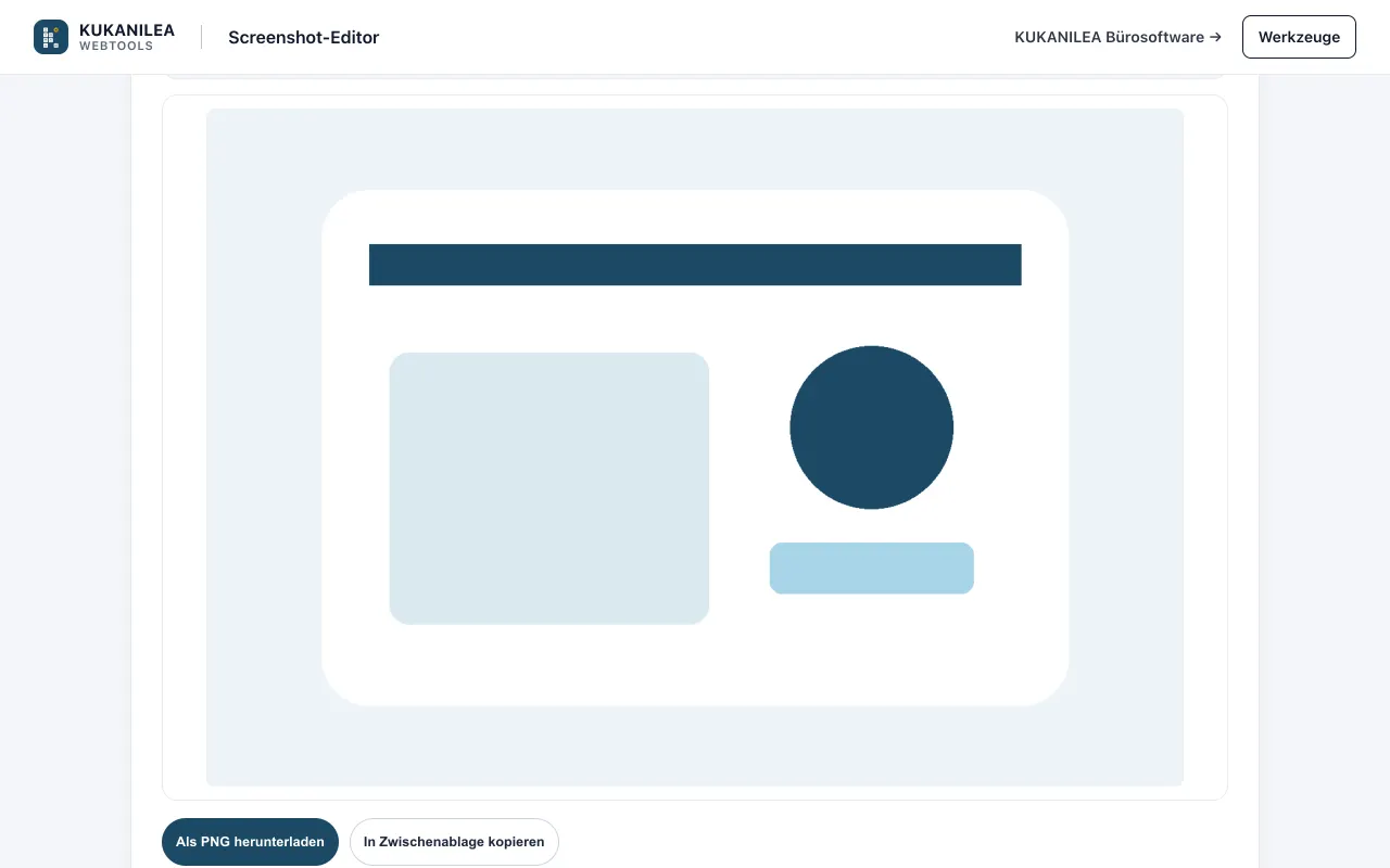 Anwendungsansicht von Screenshot-Editor